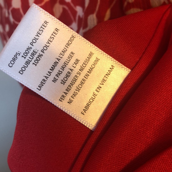 LUSH Red & White Floral Ruffle Mini Wrap Dress-Size Large - Picture 8 of 9